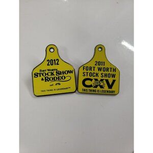 Lot Of Two (2) Fort Worth Stock Show Hat Lapel Pins 2011 (115th Annual), 2012